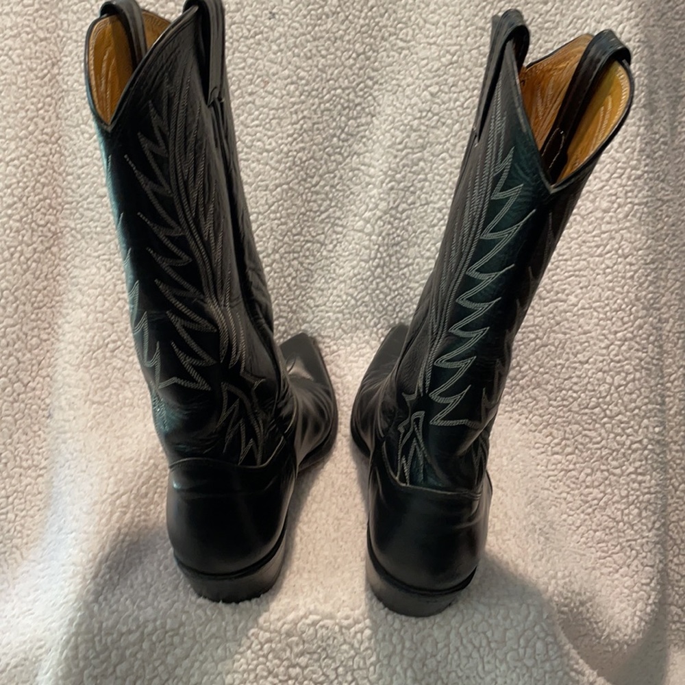 Cowboy boots, black with white stitching - Picture 3 of 10
